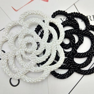 Delicate Flower Embroidery Applique Patch,Beaded Flower Patch Supplies for Coat,T-Shirt,Costume Decorative Applique Patches