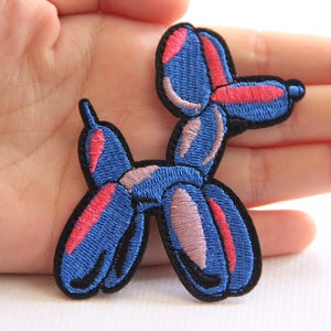 Pet Dog Embroidery Iron On Applique Patch,Embroideried Balloon dog Patch Supplies for Coat,T-Shirt,Jeans,Decorative Iron on Patches