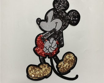 Toppa Applicata Con Paillettes A Forma Di Segno Di Pace, Ricamata In Rosso, Stiratura A Caldo, 1,5 Cm