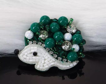 Delicate Embroidery Rhinestone Hedgehog Sequined Applique Patch,Beaded Patch Supplies for Coat,T-Shirt,Costume Decorative Appliques Patches