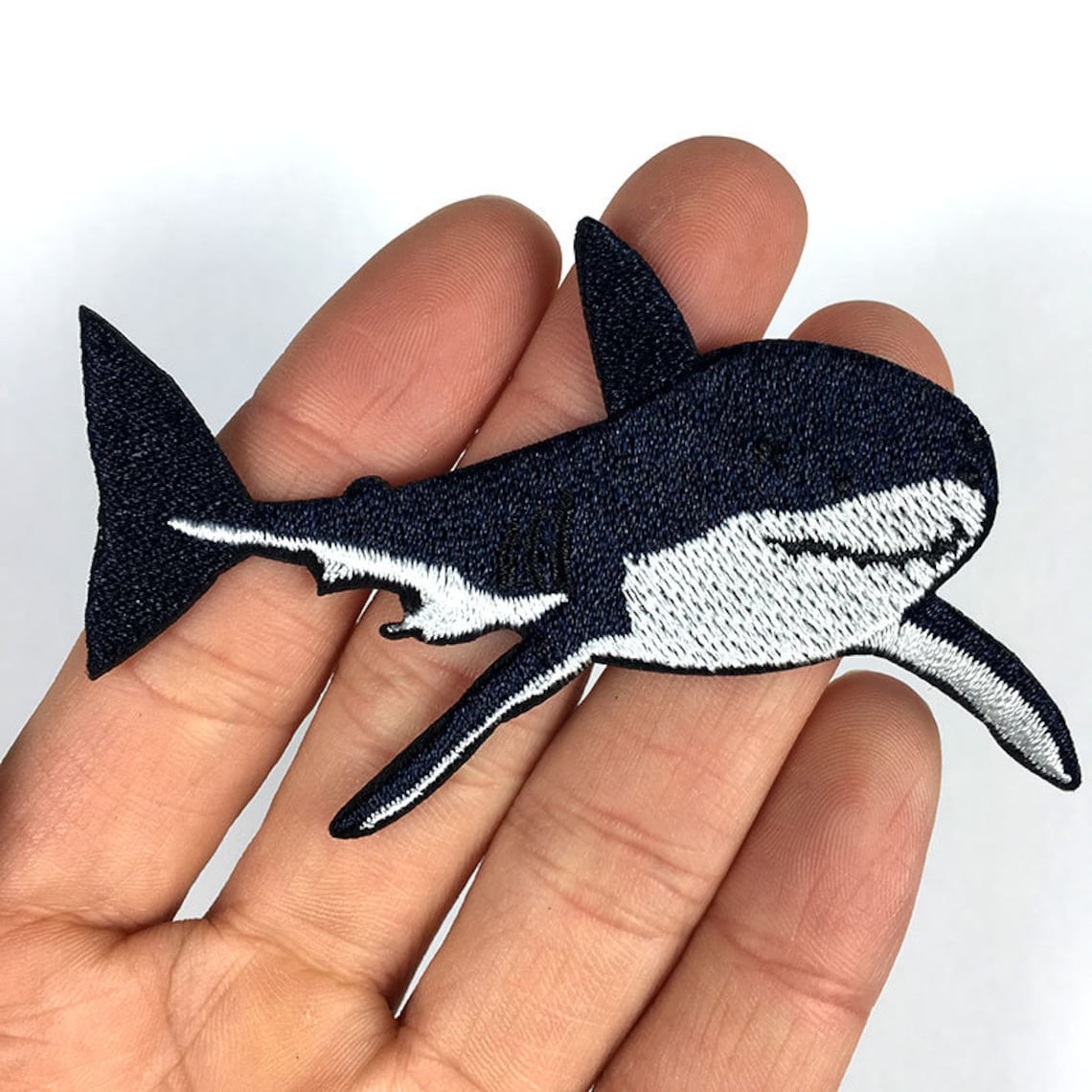 Shark Embroidered Iron on Applique Patch,embroidery Shark Patch for T ...