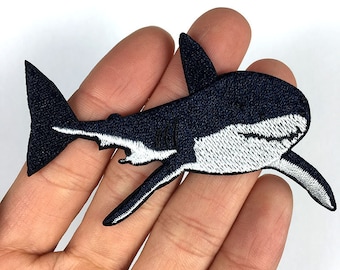 Shark Embroidered Iron On Applique Patch,Embroidery Shark Patch for T-Shirt,Jeans Decoration Embroidery Iron on Applique Patch
