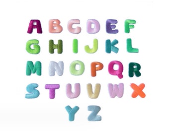 Sticker Colorful Embroidered Letter Applique Patch,Embroidery Name Letters Patch for T-Shirt or Coat,Decoration Embroidery Appliques Patches