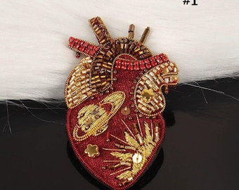 Various Heart Embroidery Beaded Applique Patch,Rhinestone Heart Patch Supplies for Coat,T-Shirt,Costume Decorative Applique Patches
