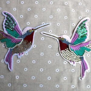 Parche de lentejuelas con diseño de pájaros, parche de lentejuelas, suministros para decoración de disfraces.