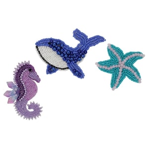 Delicate Starfish Embroidery Beaded Applique Patch,Rhinestone Whale Patch Supplies for Coat,T-Shirt,Costume Decorative Applique Patches