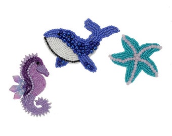 Empfindlicher Seestern-Stickerei-Perlen-Applikations-Flicken, Strass-Wal-Flecken-Versorgungsmaterialien für Mantel, T-Shirt, Kostüm-dekorative Applikations-Aufnäher