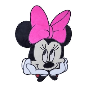 Großer Cartoon Stickerei Applikation Patch, gestickt Minnie Patch Zubehör für Mantel, T-Shirt, Jeans, dekorative Applikationen Patches