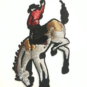 Riding Sequined Applique Patch,Paillette Patch,Sequins Patch Supplies for Coat,T-Shirt,Costume Decorative Patches
