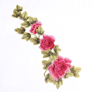 Delicate Embroidered Flower Applique Patch,Vintage Floral Patch for Clothing or Dress, Decorations Embroidered Applique