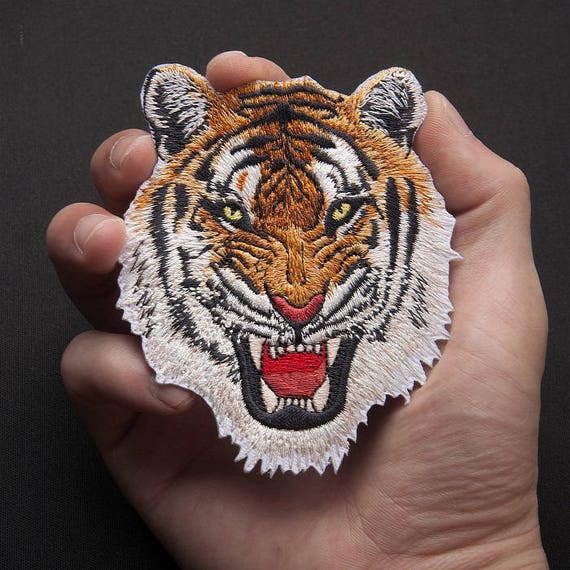 Roaring Tiger Patches Embroidery Applique Sew on Patches for