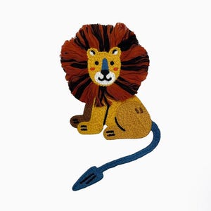 Cute Lion Embroidery Applique Patch,Embroidered Lion Patch Supplies for Coat,T-Shirt,Jeans,Decorative Appliques Patches