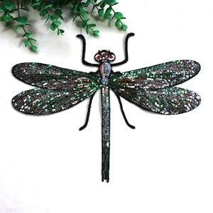 Dragonfly Sequined Applique Patch,Paillette Patch,Sequins Dragonfly Patch Supplies for Coat,T-Shirt,Costume Decorative Appliques Patches