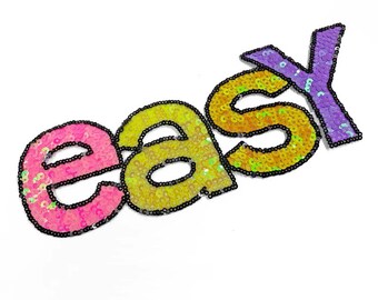 Easy Sequined Applique Patch,Paillette Patch,Sequins Patch Supplies for Coat,T-Shirt,Costume Decorative Appliques Patches