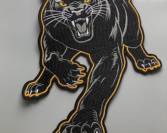 Black Leopard Embroidered Applique Patch,Embroidery Leopard Patch for Clothing or T-shirt,Decorative Embroidery Appliques Patches