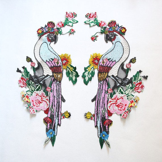 その他 Award-Winning Applique Birds Amazon.com: 5pcs Birds Patches Embroidered Iron-on Appliques