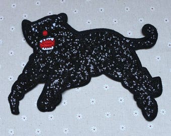 Black Leopard Sequined Applique Patch,Paillette Patch,Sequins Patch Supplies for Coat,T-Shirt,Costume Decorative Appliques Patches