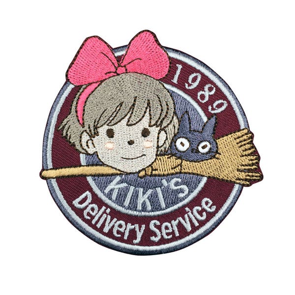 Kiki's Delivery Service Embroidered Iron On Patch,Embroidery Cartoon Patches for T-shirt,Coat or Jeans,Decorative Embroidery Iron On Patches