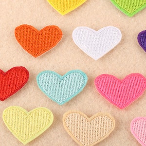 20 Pieces Heart Embroidery Iron on Applique Patchembroidered - Etsy