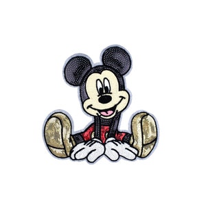 Cartoon Sequined Applique Patch,Paillette Patch,Sequins Mickey Patch Supplies for Coat,T-Shirt,Costume Decorative Appliques Patches