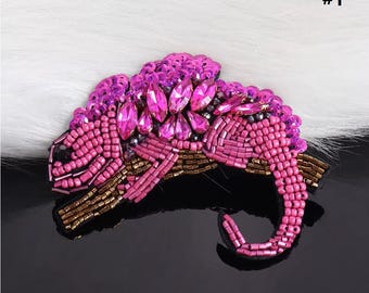 Delicate Lizard Embroidery Beaded Applique Patch,Rhinestone Lizard Patch Supplies for Coat,T-Shirt,Costume Decorative Appliques Patches
