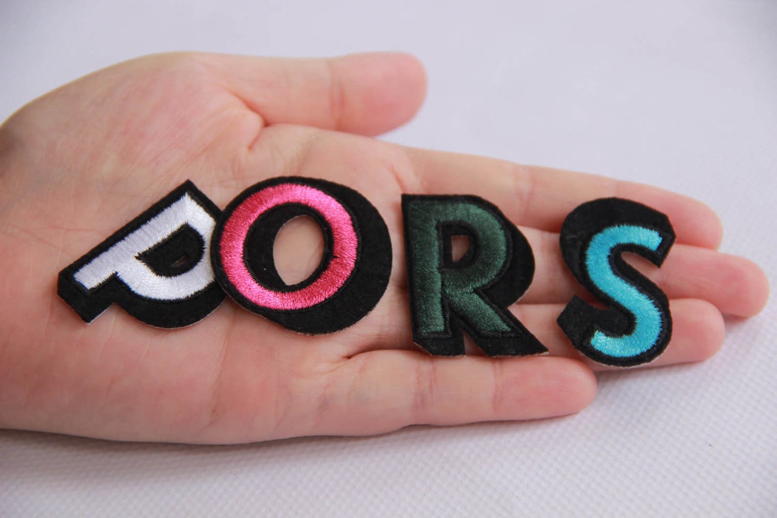 Multicolored Embroidery iron on Letters Applique PatchIron On | Etsy