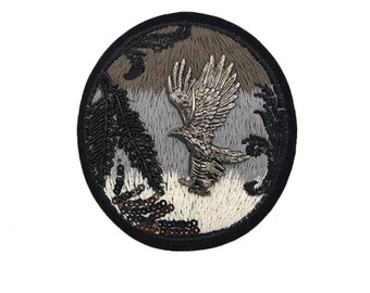Delicado parche de aplique bordado de águila, parche de águila bordado para ropa o vestido, parches de apliques bordados decorativos