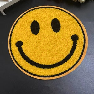 Smile Embroidery Applique Patch,Embroidered Smile Patch Supplies for Coat,T-shirt or Jeans Decorative Appliques Patches