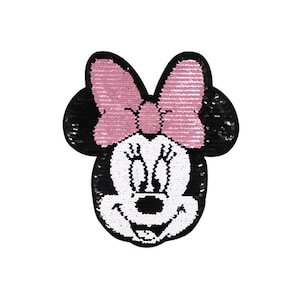 Minnie Sequined Applique Patch,Paillette Patch,Sequins Cartoon Patch Supplies for Coat,T-Shirt,Costume Decorative Sequin Patches