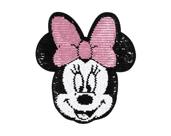 Minnie Sequined Applique Patch,Paillette Patch,Sequins Cartoon Patch Supplies for Coat,T-Shirt,Costume Decorative Sequin Patches