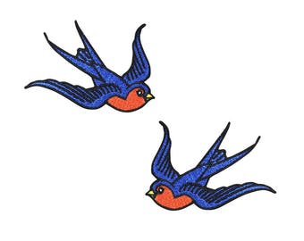 Flying Birds Fer brodé sur applique Patch, Broderie Aval Fer sur pour T-shirt, Manteau ou Jeans Fer à broder décoratif sur patchs