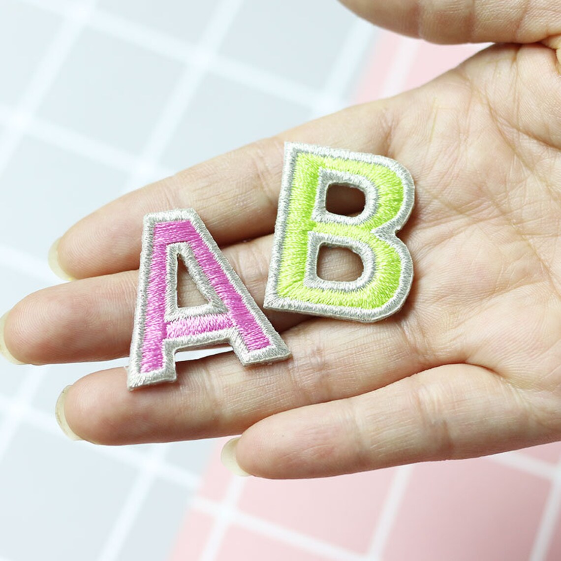 Multicolored Embroidery Iron on Letters Applique Patchiron on - Etsy