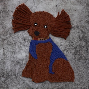 Süßer Hund Stickerei Applikation Patch, Gestickter Hund Patch Zubehör für Mantel, T-Shirt, Jeans, dekorative Applikationen Patches
