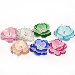 Toppa con perline e paillettes ricamate a fiori colorati, toppe con perline per cappotti, magliette, toppe decorative per costumi