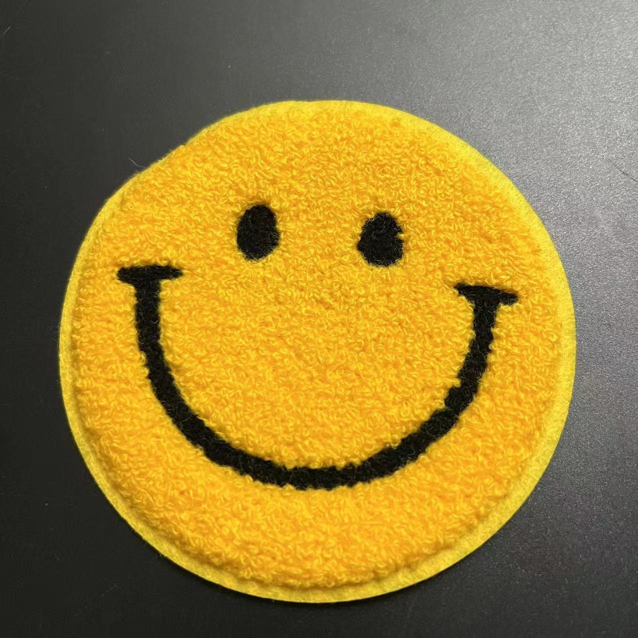 12 Pcs Smile Face Patch Iron On Patches Happy Face Chenille Patches for  Clothes Dress Jackets Smile Patches for Hats Cute Embroidery Patch DIY  Craft