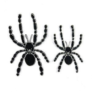 Spider Embroidery Iron on Applique Patch,Embroidered Spider Patch Supplies for Coat,T-Shirt,Jeans Decorative Iron on Applique Patches