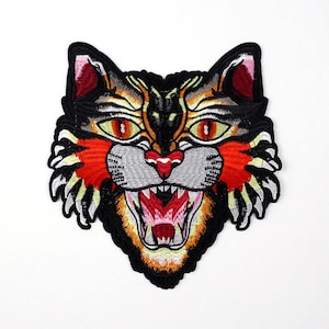 Delicate Tiger Head Embroidered Applique Patch,Embroidery Tiger Patches for T-shirt,Jeans or Coat Decorative Embroidery Appliques Patches