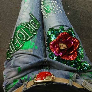 Parche de aplique con lentejuelas de flores, parches de flores con lentejuelas, suministros de parches de lentejuelas florales vintage para camisetas, jeans, apliques decorativos para vestidos