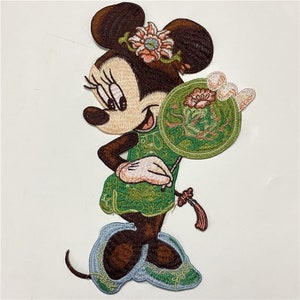 Grande desenho animado bordado aplique remendo, bordado desenho animado remendo para roupas, camiseta e jeans traje apliques decorativos remendos