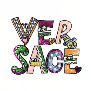 Colorful Sequined Iron on Applique Patches,Sequins letter Patch Supplies for Coat,T-Shirt,Costume Decorative Applique Patches