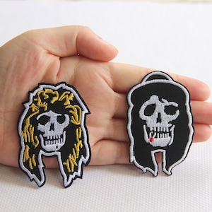 Skull Embroidered Iron On Applique Patch,Embroidery Iron on Skull Patch for T-shirt,Coat or Jeans Decorative Appliques Patches