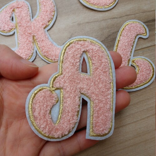 Pink Embroidered Letters or Numbers Applique Patchiron on Etsy