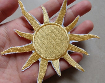 Sun Embroidered Iron On Applique Patch,Embroidery Sun Patch for T-Shirt,Jeans Decoration Embroidery Iron on Applique Patch