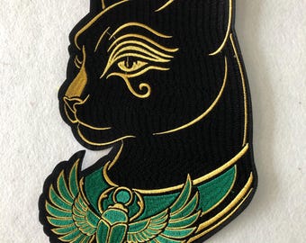 Large Cat Embroidery Applique Patch,Embroidered Cat Patch Supplies for Coat,T-shirt or Jeans Decorative Appliques Patches