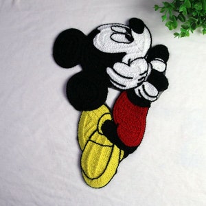 Großer Cartoon gestickter Applikations-Flicken, Stickerei Mickey Patch für Kleidung, T-Shirt und Jeans-Kostüm Dekorative Applikationen Patches