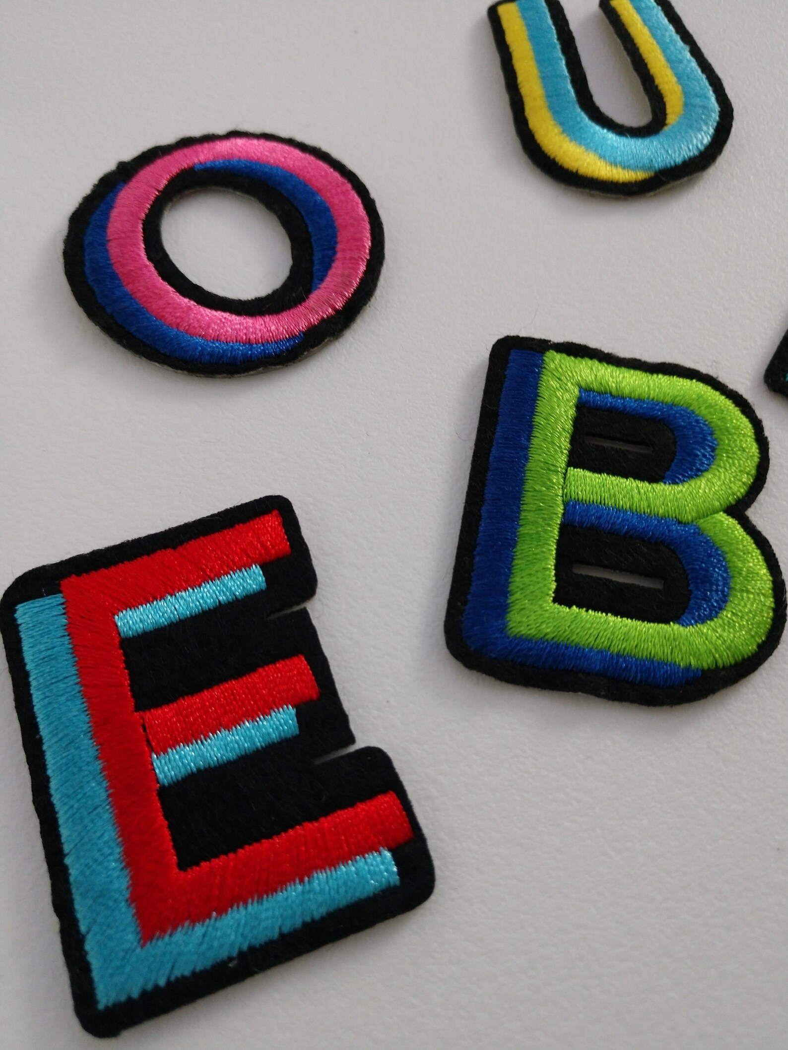 Multicolored Embroidery Iron on Letters Applique Patch,iron on Name ...