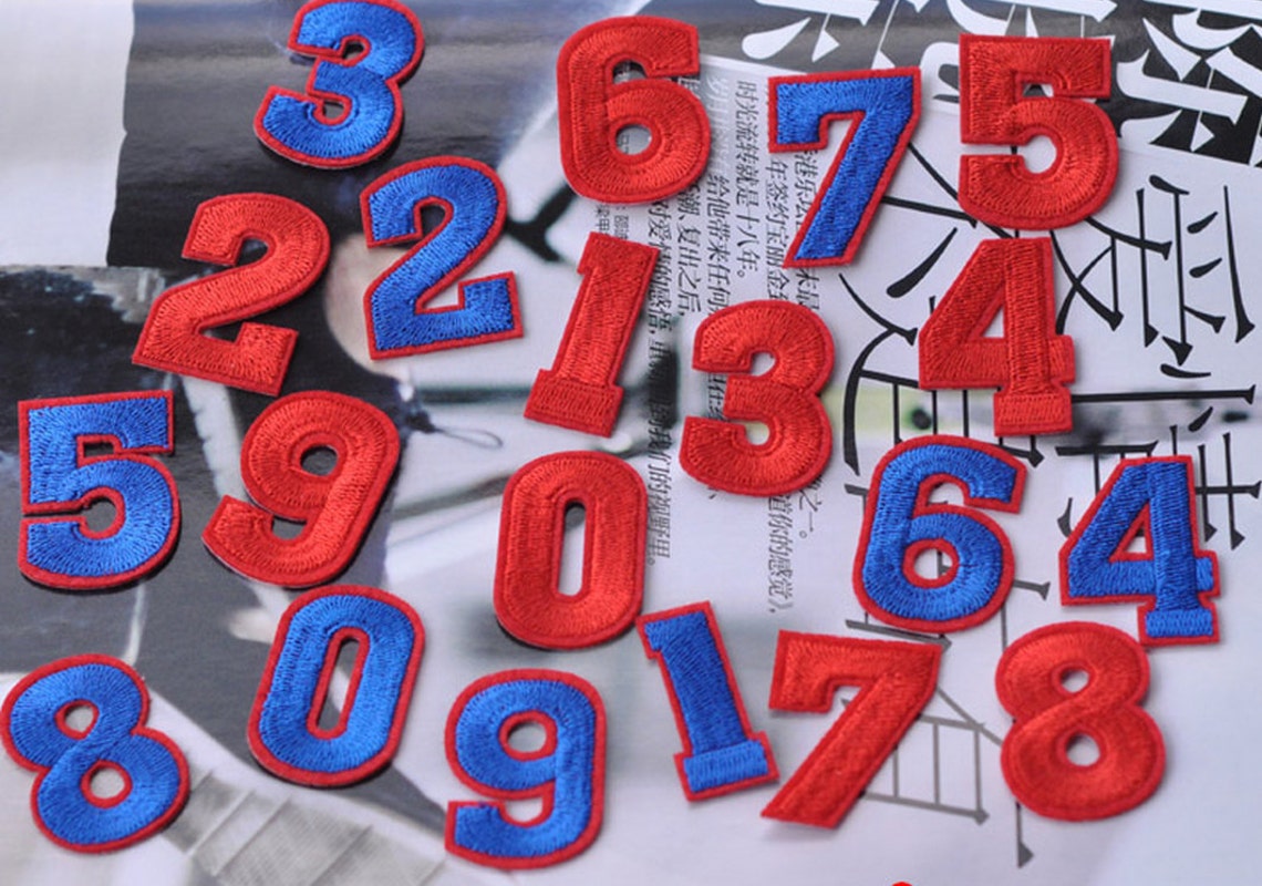 Colorful Embroidered Iron on Numbers Applique Patchiron on Etsy