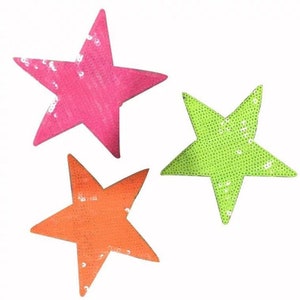 3 Pieces Star Sequined Applique Patch,Paillette Patch,Sequins Supplies for Coat,T-Shirt,Costume Decorative Sequin Appliques Patches