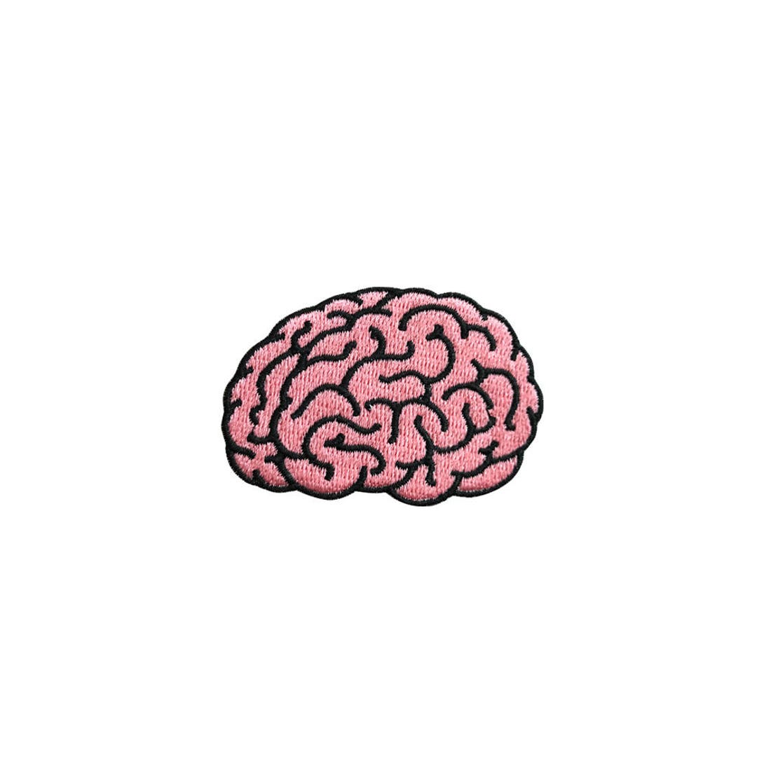 Brain Embroidered Iron on Applique Patch,embroidery Brain Iron on for T ...
