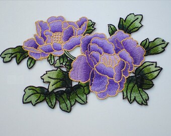 Delicate Embroidered Flower Applique Patch,Vintage Embroidery Floral Patch for Clothing or Dress Decorative Appliques